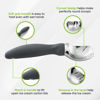 Picture of Spring Chef Gray Heavy Duty Ice Cream Scoop with Comfortable Soft Grip Handle, Dishwasher Safe Ice Cream Scooper, Professional Metal Kitchen Tool for Frozen Yoghurt, Gelato, Sorbet, Sundae, Melon