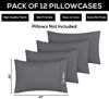 Picture of Utopia Bedding King Pillow Cases - 12 Pack - Envelope Closure - Soft Brushed Microfiber Fabric - Shrinkage and Fade Resistant Pillow Covers King Size 20 X 40 Inches (King, Grey)