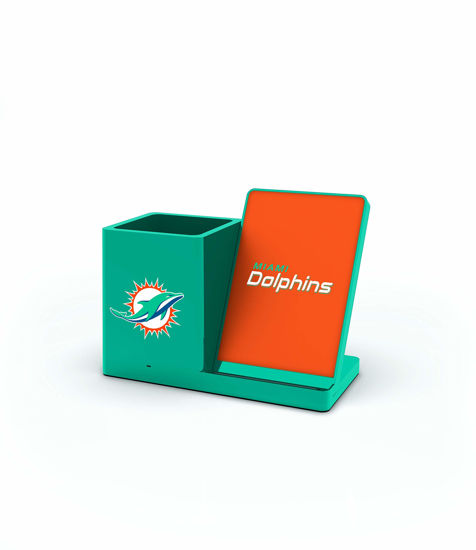 Picture of SOAR NFL Wireless Charger and Desktop Organizer, Miami Dolphins