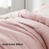 Picture of Bedsure Queen Comforter Set - Pink Comforter Queen Size, Soft Bedding for All Seasons, Cationic Dyed Bedding Set, 3 Pieces, 1 Comforter (90"x90") and 2 Pillow Shams (20"x26"+2")