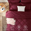 Picture of CozyLux Queen Comforter Set with Sheets 7 Pieces Bed in a Bag Burgundy All Season Bedding Sets with Comforter, Pillow Shams, Flat Sheet, Fitted Sheet and Pillowcases, Red, Queen