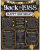 Picture of 36th Birthday Party Decorations for 36th Birthday (Thirty-six) - Remembering The Year 1988 - Party Supplies - Gifts for Men and Women Turning 36 - Back In 1988 Birthday Card 11x14 Unframed Print