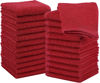 Picture of Utopia Towels 24 Pack Cotton Washcloths Set - 100% Ring Spun Cotton, Premium Quality Flannel Face Cloths, Highly Absorbent and Soft Feel Fingertip Towels (Red)