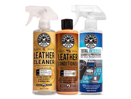 Picture of Chemical Guys SPI1091601 Leather Cleaner and Conditioner Leather & Interior Care Bundle + SPI22016 Total Interior Cleaner & Protectant, Safe for Cars, Home, Office, & More (16 fl oz) 3 Items