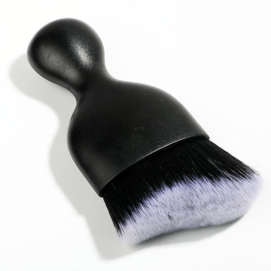 Picture of AOCISKA Car Interior Detailing Brush,Soft Bristle Cleaning Brush Car Detailing Brush Dusting Brush,Car Interior Cleaning Tool,Auto Detail Brush Car Dash Duster Brush (Black&White)