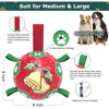Picture of QDAN Christmas Dog Soccer Balls with Straps, Interactive Dog Toys for Tug of War, Puppy Birthday Gifts, Dog Tug Toy, Dog Water Toy, Durable Dog Balls for Medium & Large Dogs（8 Inch）
