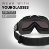 Picture of OutdoorMaster OTG Ski Goggles - Over Glasses Ski/Snowboard Goggles for Men, Women & Youth - 100% UV Protection (Panda Frame + VLT 17% Grey Lens with Full REVO Green)