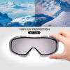 Picture of OutdoorMaster OTG Ski Goggles - Over Glasses Ski/Snowboard Goggles for Men, Women & Youth - 100% UV Protection (Panda Frame + VLT 17% Grey Lens with Full REVO Green)