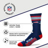 Picture of For Bare Feet NFL Youth 4 Stripe Deuce Crew Sock, New England Patriots, One Size