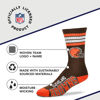 Picture of For Bare Feet NFL Youth 4 Stripe Deuce Crew Sock, Cleveland Browns, One Size