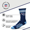 Picture of For Bare Feet NFL Youth 4 Stripe Deuce Crew Sock, Tennessee Titans, One Size