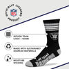 Picture of For Bare Feet NFL Youth 4 Stripe Deuce Crew Sock, Las Vegas Raiders, One Size