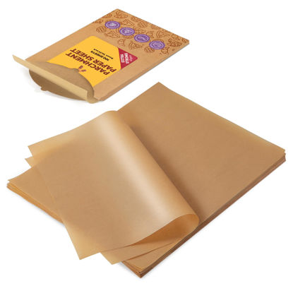 Picture of Katbite 16x24 Inch Parchment Paper Sheets, 100Pcs Non-Stick Precut Baking Parchment, Unbleached Parchment Paper for Baking, Cooking, Grilling, Frying and Steaming, Full Sheet Baking Pan Liners