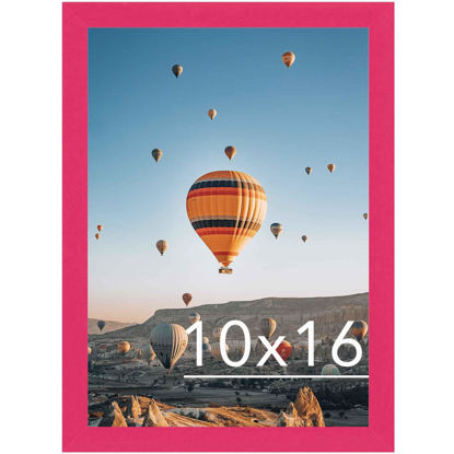 Picture of JCJMY 10x16 Picture Frame Pink for Wall Hanging or Tabletop- Wall Mounting Horizontally or Vertically, 10 x 16 Wall Gallery Poster Photo Frame for 10 by 16 Photos, Pink