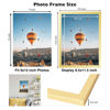 Picture of JCJMY 9x12 Picture Frame Gold for Wall Hanging, Wall Mounting Horizontally or Vertically, 9 x 12 Wall Gallery Poster Photo Frame with Durable Shatter Resistant Plexiglass, Gold