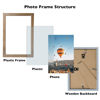 Picture of JCJMY 6x8 Picture Frame Rustic Brown for Wall Hanging or Tabletop, Wall Mounting Horizontally or Vertically, 6 x 8 Wall Gallery Poster Photo Frame with Shatter Resistant Plexiglass, Rustic Brown