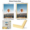 Picture of JCJMY 10x14 inch Picture Frame, Horizontal and Vertical Formats for Wall Hanging, 10 x 14 Wall Gallery Poster Photo Frame with Shatter Resistant Plexiglass, Gold