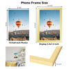 Picture of JCJMY 6x8 Picture Frame Gold for Wall Hanging or Tabletop, Wall Mounting Horizontally or Vertically, 6 x 8 Wall Gallery Poster Photo Frame with Shatter Resistant Plexiglass, Gold