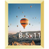 Picture of JCJMY 8.5x11 Picture Frame Gold for Wall Hanging or Tabletop, Wall Mounting Horizontally or Vertically, 8.5 x 11 Wall Gallery Poster Photo Frame with Durable Shatter Resistant Plexiglass,Gold