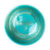 Picture of Tibetan Singing Bowl Set - 4" Easy To Play Authentic Handmade For Meditation Sound 7 Chakra Healing By HIMALAYAN BAZAAR (Turquoise Blue, 4")