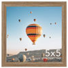 Picture of JCJMY 5x5 Picture Frame Rustic Brown for Wall Hanging or Tabletop, Wall Mounting Horizontally or Vertically, 5 x 5 Square Wall Gallery Poster Photo Frame with Shatter Resistant Plexiglass, Rustic Brown