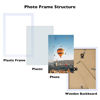 Picture of JCJMY 6x8 Picture Frame White for Wall Hanging or Tabletop, Wall Mounting Horizontally or Vertically, 6 x 8 Wall Gallery Poster Photo Frame with Shatter Resistant Plexiglass, White