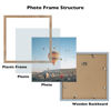 Picture of JCJMY 13x13 Picture Frame Rustic Brown for Wall Hanging, Wall Mounting Horizontally or Vertically, 13 x 13 Square Wall Gallery Poster Photo Frame with Shatter Resistant Plexiglass, Rustic Brown