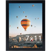 Picture of JCJMY 7x11 Picture Frame Black for Wall Hanging or Tabletop- Wall Mounting Horizontally or Vertically, 7 x 11 Wall Gallery Poster Photo Frame for 7 by 11 Photo, Black