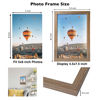 Picture of JCJMY 5x8 Picture Frame Rustic Brown for Wall Hanging or Tabletop, Wall Mounting Horizontally or Vertically, 5 x 8 Wall Gallery Poster Photo Frame with Shatter Resistant Plexiglass,Rustic Brown