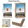 Picture of JCJMY 8x12 Picture Frame Rustic Brown for Wall Hanging or Tabletop, Wall Mounting Horizontally or Vertically, 8 x 12 Wall Gallery Poster Photo Frame with Durable Shatter Resistant Plexiglass,Rustic Brown