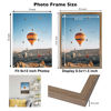 Picture of JCJMY 9x12 Picture Frame Rustic Brown for Wall Hanging, Wall Mounting Horizontally or Vertically, 9 x 12 Wall Gallery Poster Photo Frame with Shatter Resistant Plexiglass, Rustic Brown