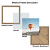 Picture of JCJMY 8x8 Picture Frame Rustic Brown for Wall Hanging or Tabletop, Wall Mounting Horizontally or Vertically, 8 x 8 Square Wall Gallery Poster Photo Frame with Durable Shatter Resistant Plexiglass, Rustic Brown