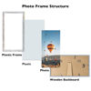 Picture of JCJMY 5x11 Picture Frame Rustic White for Wall Hanging or Tabletop, Wall Mounting Horizontally or Vertically, 5 x 11 Wall Gallery Poster Photo Frame with Shatter Resistant Plexiglass, Rustic White