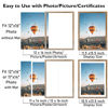 Picture of JCJMY 12x16 Picture Frame Rustic Brown with 11x14 Mat, Display Photo 11x14 with Mat or 12 x 16 Without Mat, Wall Hanging Large Frame with Plexiglass, Rustic Brown