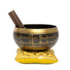 Picture of Tibetan Singing Bowl Set - Easy To Play Authentic Handcrafted For Meditation Sound Bowl Chakra Yoga Healing 4 Inches By Himalayan Bazaar (Black & Yellow)