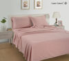 Picture of LANE LINEN RV Queen Sheets Set - 100% Organic Cotton Camper Sheet Sets 15" Deep Pocket Fitted (Short Sepia Rose)
