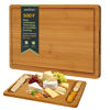 Picture of Keechee Extra Large Bamboo Cutting Board for Kitchen - 18 Inch Wood XL Cutting Boards with Juice Groove and Handles, Wooden Chopping Board for Meat, Cheese, Fruit & Vegetables (Pre Oiled, Brown)