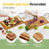 Picture of Keechee Extra Large Bamboo Cutting Board for Kitchen - 18 Inch Wood XL Cutting Boards with Juice Groove and Handles, Wooden Chopping Board for Meat, Cheese, Fruit & Vegetables (Pre Oiled, Brown)
