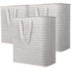 Picture of Lifewit 3 Pack Laundry Hamper Large Collapsible Laundry Baskets, Freestanding Waterproof Clothes Hamper with Easy Carry Handles in Laundry Room Bedroom Bathroom College Dorm for Adults, Gray, 3 x 100L