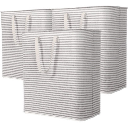 Picture of Lifewit 3 Pack Laundry Hamper Large Collapsible Laundry Baskets, Freestanding Waterproof Clothes Hamper with Easy Carry Handles in Laundry Room Bedroom Bathroom College Dorm for Adults, Gray, 3 x 100L