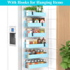 Picture of HuggieGems 6 Pack Magnetic Spice Storage Rack Organizer for Refrigerator and Oven, Blue Fridge Organizers and Storage