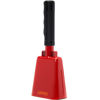 Picture of WMM 10 Inch Cow Bell Noise Makers Cowbell for Sporting Event Cheering Bell for Football Games Large Steel Cowbell with Handle Solid School Bells Call Bell Alarm (Red)