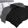 Picture of Utopia Bedding Comforter Duvet Insert, Quilted Comforter with Corner Tabs, Box Stitched Down Alternative Comforter Queen (Black/Grey)