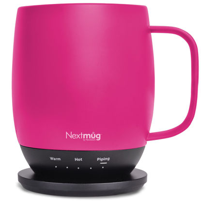 Picture of Nextmug - Temperature-Controlled, Self-Heating Coffee Mug (True Pink - 14 oz.)