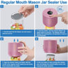 Picture of LOVE MOMENT Electric Mason Jar Vacuum Sealer Kit for Wide Mouth and Regular Mouth Mason Jar - Pink