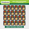 Picture of Freshware Meal Prep Containers [15 Pack] 2 Compartment with Lids, Food Storage Containers, Bento Box, BPA Free, Stackable, Microwave/Dishwasher/Freezer Safe (28 oz)