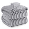 Picture of Bedsure Full Size Blanket for Bed - Super Soft Cozy Blankets for Women, Cute Large Fleece Blanket for Girls, Light Grey, 84x90 Inches