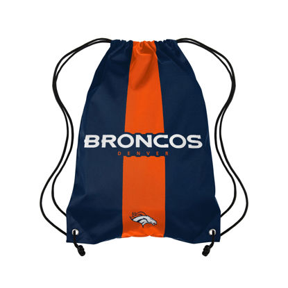 Picture of FOCO Denver Broncos NFL Team Stripe Wordmark Drawstring Backpack