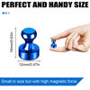 Picture of LOVIMAG Fridge Magnets, 20 Pack Refrigerator Magnets Blue Strong Magnets for Whiteboard, Small Neodymium Magnets for Fridge, Ideal for Lockers, Kitchen, Office, Map,Home Decorative
