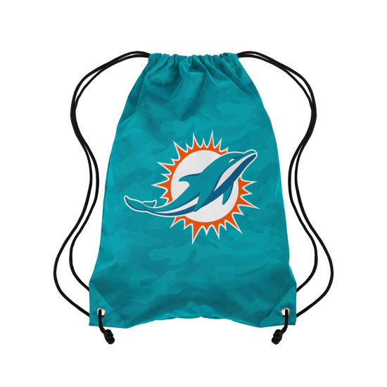 Picture of FOCO Miami Dolphins NFL Big Logo Camo Drawstring Backpack
